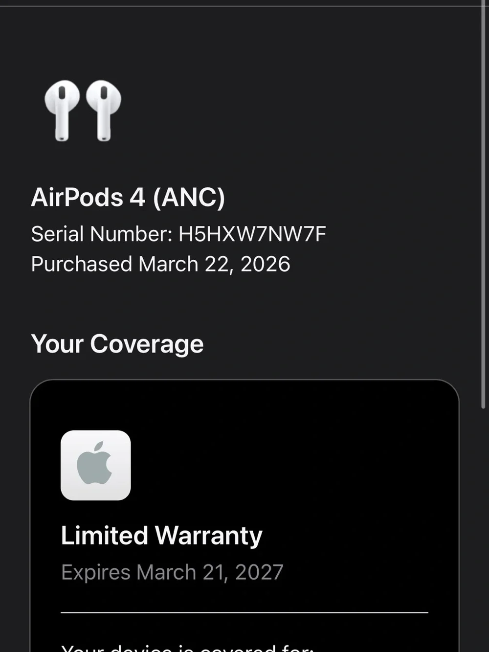 Apple AirPods 4 Wireless Earbuds in White